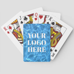 Jeu De Cartes Photo de piscine Aqua Blue pour votre logo