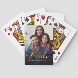 Jeu De Cartes Photo de script de famille moderne personnalisée