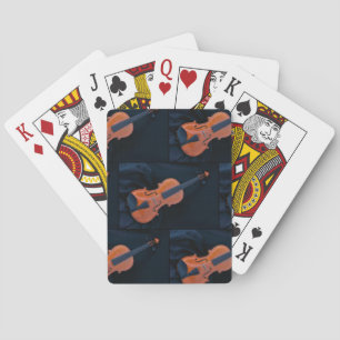 Jeu De Cartes Photo de violon en gros plan