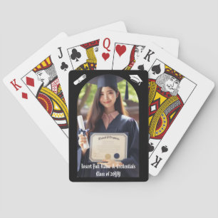 Jeu De Cartes Photo d'études supérieures, Casquette Tassel, Dipl