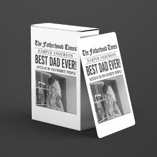 Jeu De Cartes Photo du journal personnalisé Best Papa Ever