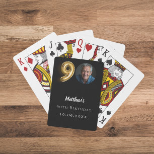 Jeu De Cartes photo en or noir 90e anniversaire