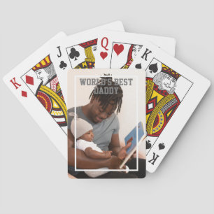 Jeu De Cartes Photo Mondes Personnalisés Best Daddy Fête des pèr