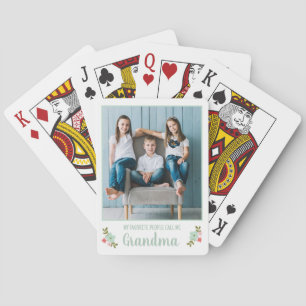 Jeu De Cartes Photo personnalisé pour grand-mère