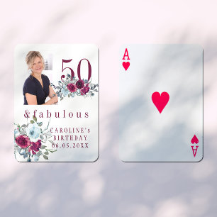Jeu De Cartes Photo personnalisée 50 et fabuleux cadeau d'annive