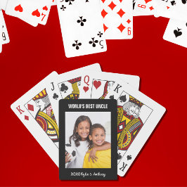 Jeu De Cartes Photo personnalisée du meilleur oncle du monde