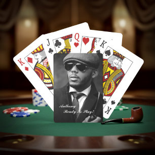 Jeu De Cartes Photo Personnalisée En Noir Et Blanc Moderne Perso