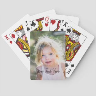Jeu De Cartes Photo personnalisée et texte manuscrit