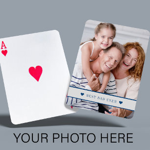Jeu De Cartes Photo personnalisée famille de texte personnalisée