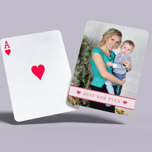 Jeu De Cartes Photo personnalisée famille de texte personnalisée