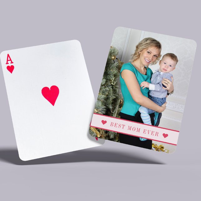 Jeu De Cartes Photo personnalisée famille de texte personnalisée (Créateur téléchargé)