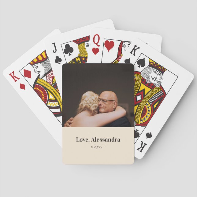 Jeu De Cartes Photo personnalisée Fête des pères (dos)