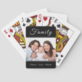 Jeu De Cartes Photo personnalisée Votre nom Black Playing Cartes