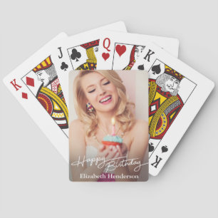 Jeu De Cartes Photo simple moderne d'anniversaire heureux