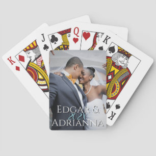 Jeu De Cartes Photo verticale complète - Mariage de texte person