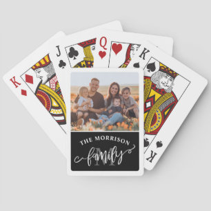 Jeu De Cartes Photographie de la famille de scripts de monogramm