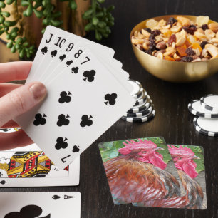 Jeu De Cartes Photos de poulet au coq rouge