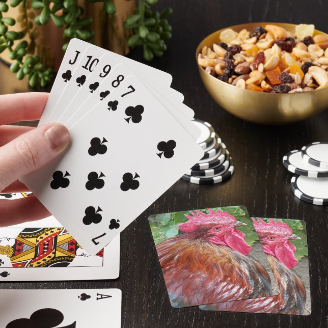 Jeu De Cartes Photos de poulet au coq rouge (In Situ)