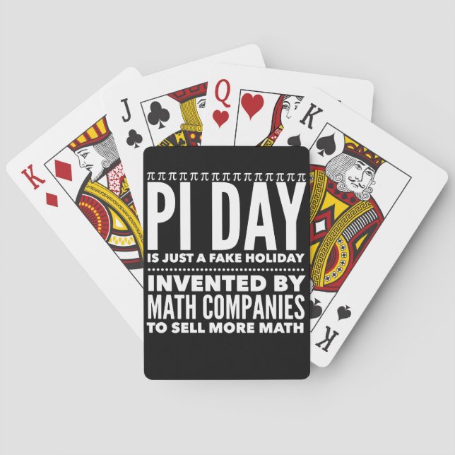 Jeu De Cartes Pi Day est une fausse fête - Math (dos)
