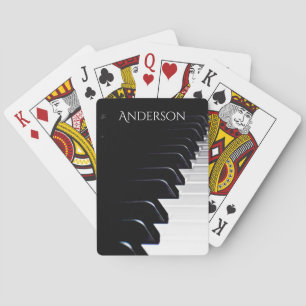 Jeu De Cartes Piano Musique Noir et Blanc Lecture Cartes