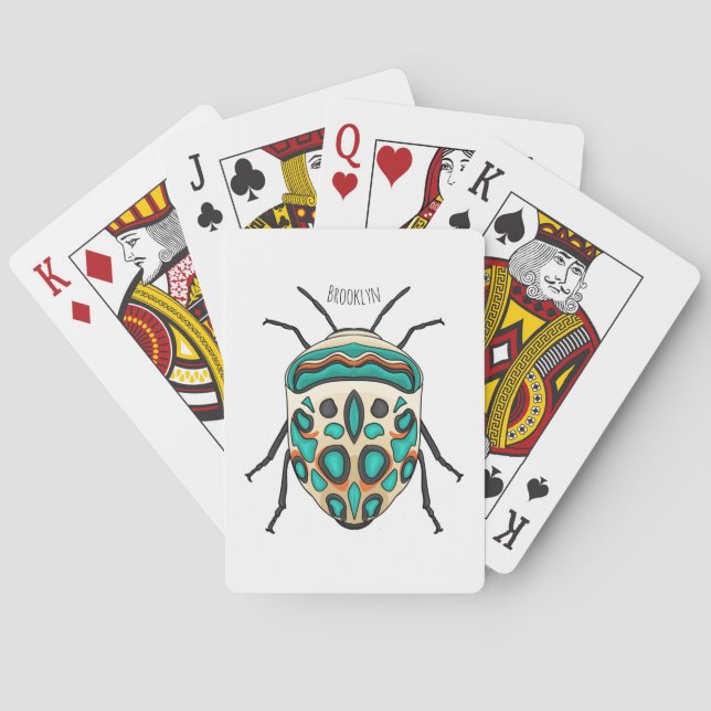 Jeu De Cartes Picasso bug cartoon illustration (dos)
