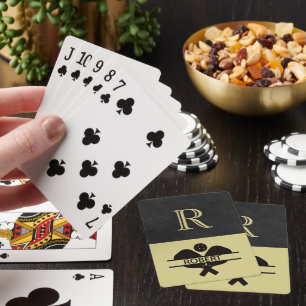 Jeu De Cartes Pickball Guy Personnalisé Monogramme Nom initial