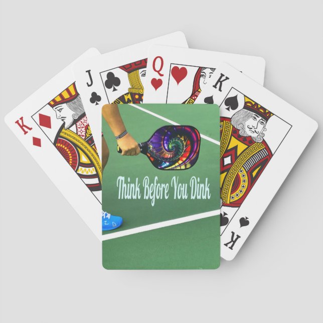 Jeu De Cartes Pickleball Pensez avant de boire (dos)