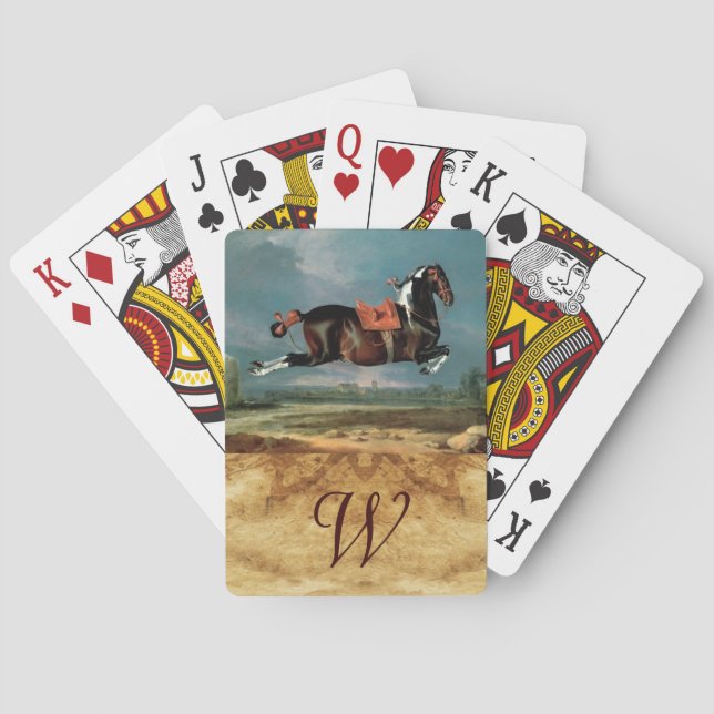 Jeu De Cartes Piebald Cheval Cehero Parcum d'élevage Monogramme (dos)