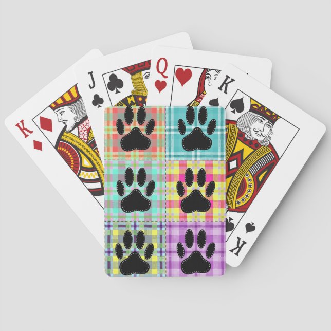 Jeu De Cartes Pied Motif de chien (dos)