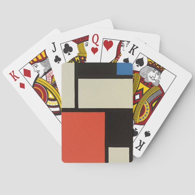 Jeu De Cartes Piet Mondrian Composition Peinture Abstraite (dos)