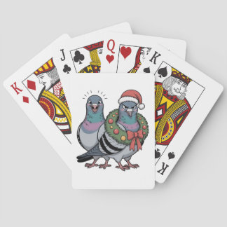 Jeu De Cartes Pigeons de Noël drôles Oiseaux de fête
