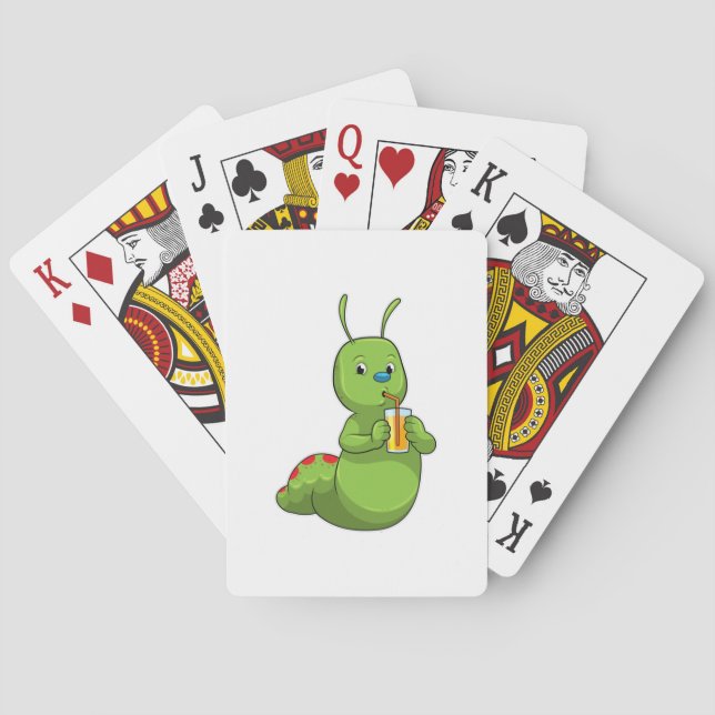 Jeu De Cartes Pilier avec verre de jus d'orange (dos)