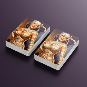 Jeu De Cartes Pin-up de momie vintage