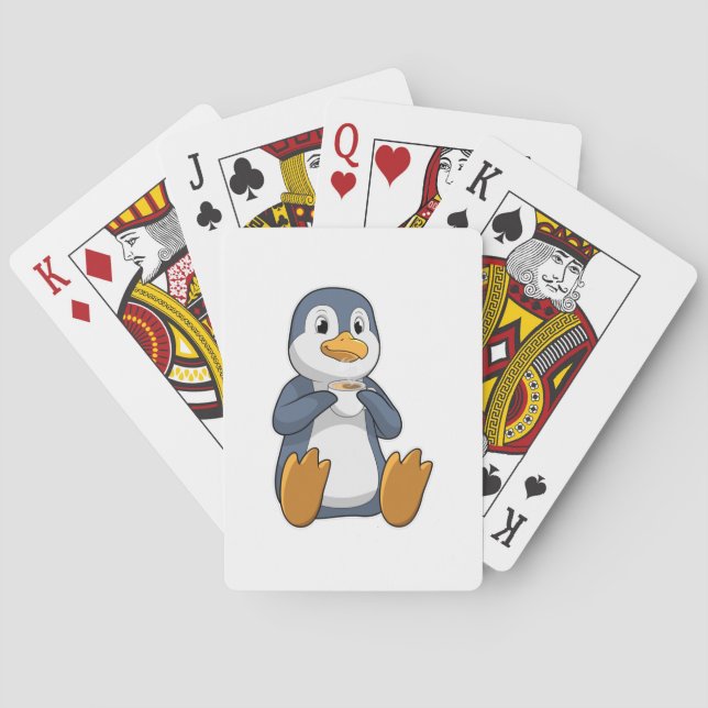 Jeu De Cartes Pingouin avec la coupe du café (dos)