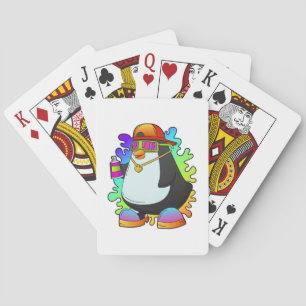 Jeu De Cartes Pingouin comme peintre avec Spray