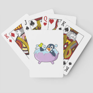 Jeu De Cartes Pingouin dans la baignoire avec canard