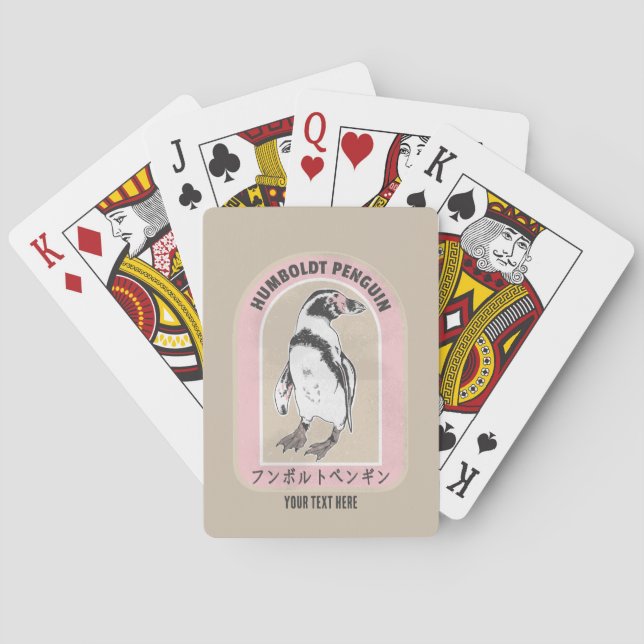 Jeu De Cartes Pingouin de Humbolt écriture japonaise (dos)