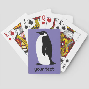 Jeu De Cartes Pingouin violet noir blanc CUSTOM animal mou