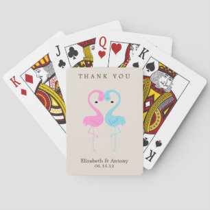 Jeu De Cartes Pink and Blue Flamingos