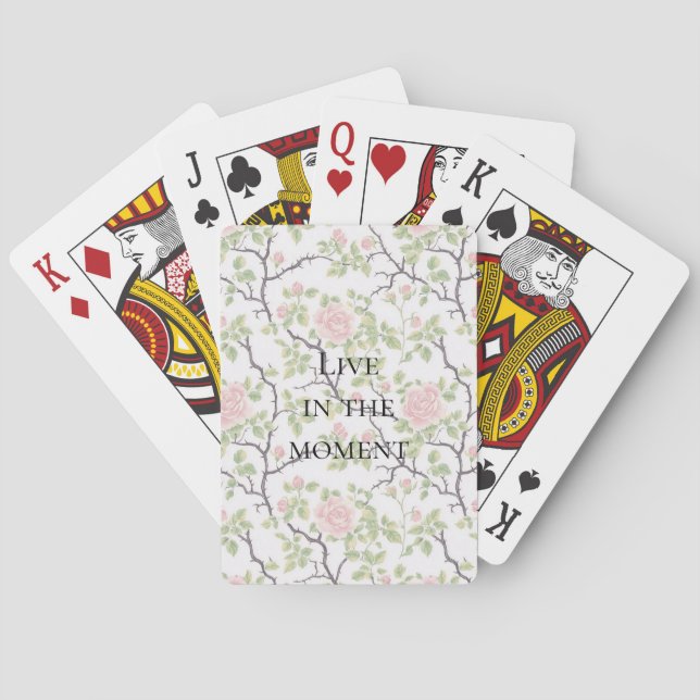 Jeu De Cartes Pink Blush Rose Floral (dos)