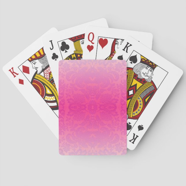 Jeu De Cartes Pink Ombre Damask (dos)