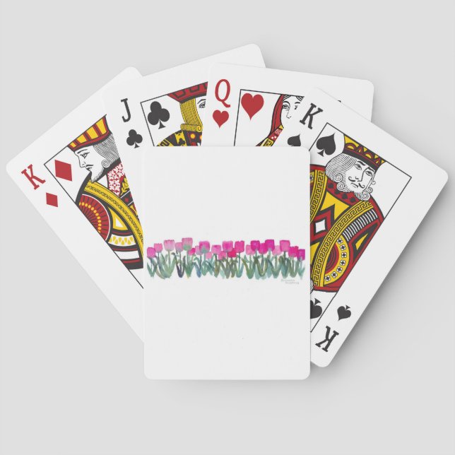 Jeu De Cartes Pink Tulip Grove Jouer aux cartes (dos)