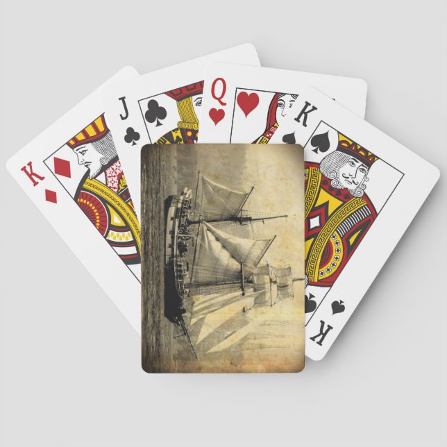 Jeu De Cartes Pirate bateau en détresse jouer aux cartes (dos)