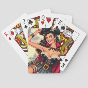 Jeu De Cartes Pirate rétro vers le haut