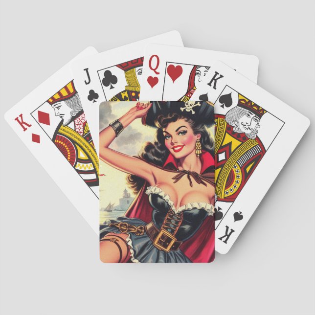 Jeu De Cartes Pirate rétro vers le haut (dos)