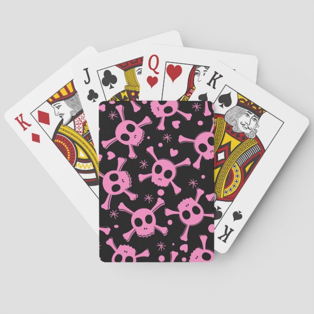 Jeu De Cartes Pirate Skull : Girlish Hearts Motif (dos)