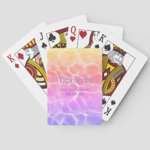 Jeu De Cartes Piscine arc-en-ciel Fille 6e anniversaire