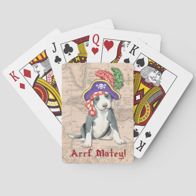 Jeu De Cartes Pit Bull Terrier Pirate (dos)