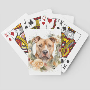 Jeu De Cartes Pitbull Christmas Wreath Festive Pup