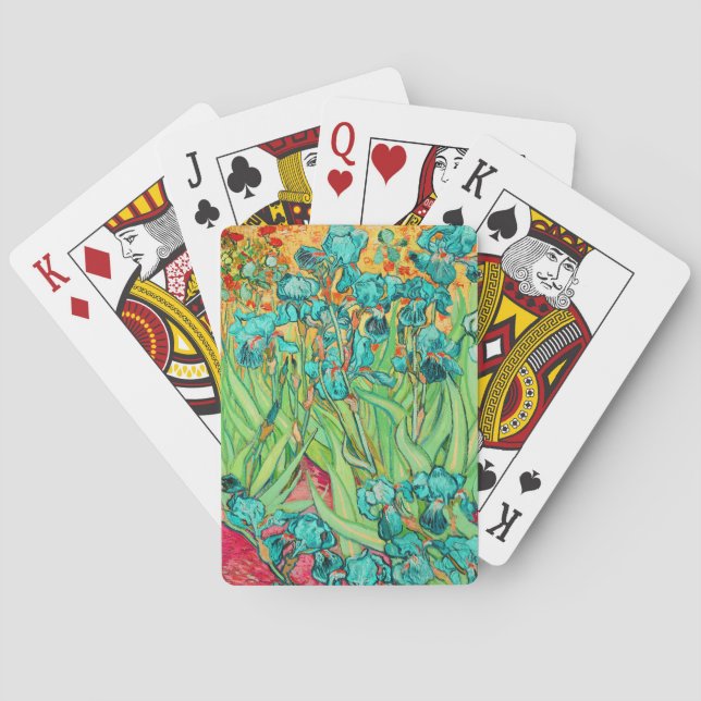 Jeu De Cartes PixDezines van gogh turquoise barbu iris / st. rem (dos)